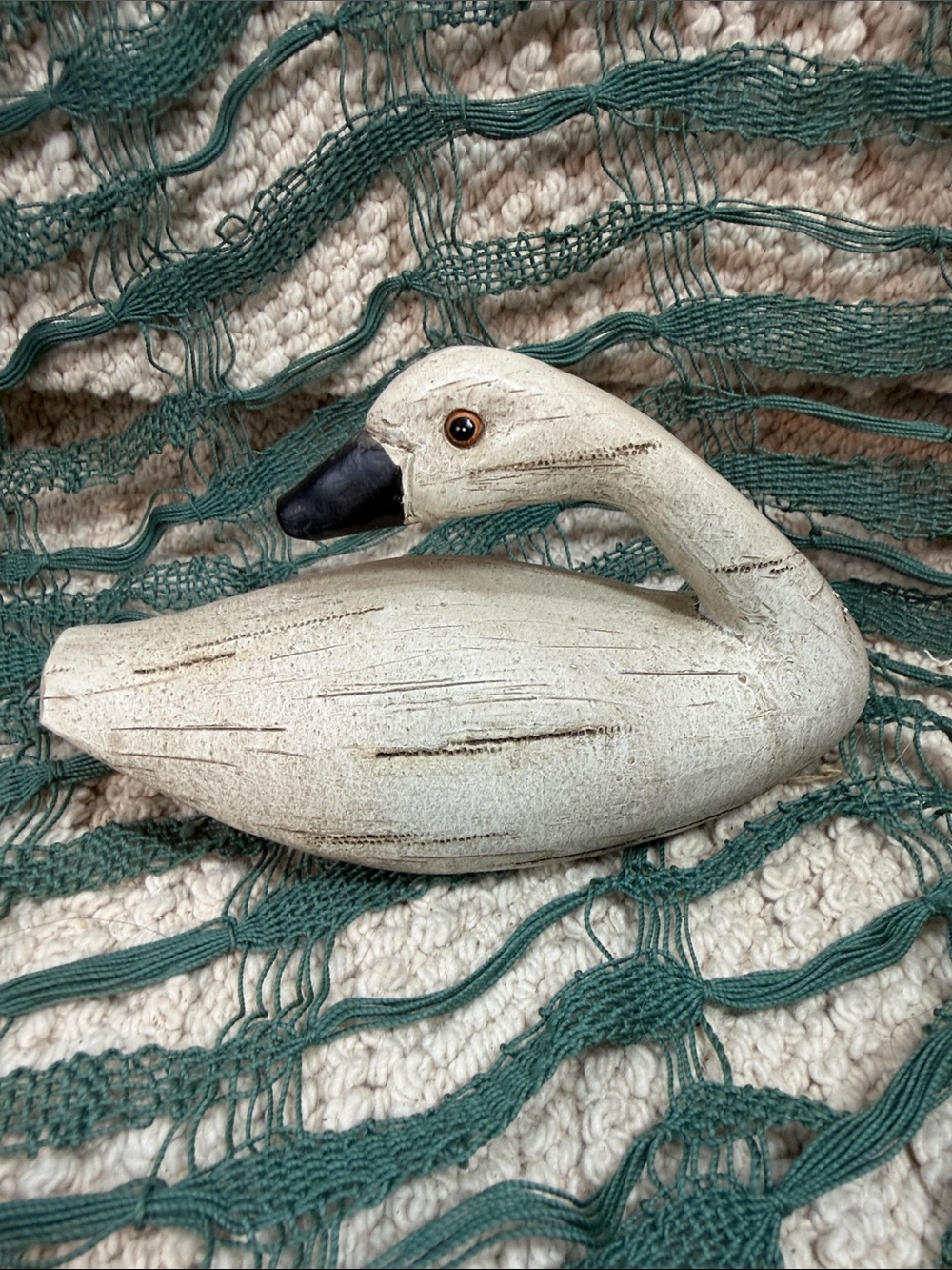 Wooden Swan Figurine Home Wall Decor - White - Picture 4 of 6